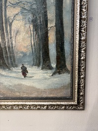 Attributed to Sadji or Sha Qi (Sha Yinnian 1914-2005): 'De Jing Wu Er Dao 德經無二道', oil on canvas, 20th C.