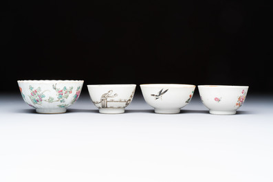 A group of 14 Chinese and Samson, Paris porcelain wares, 18/19th C.