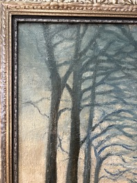 Attributed to Sadji or Sha Qi (Sha Yinnian 1914-2005): 'De Jing Wu Er Dao 德經無二道', oil on canvas, 20th C.