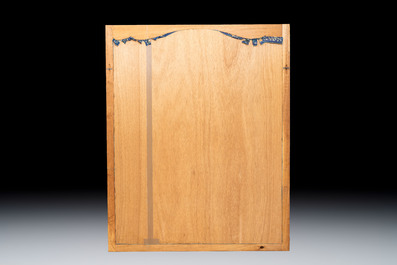 A rare and large Chinese gold-thread and silk 'Bai Niao Chao Feng 百鳥朝鳳' kesi panel, Republic