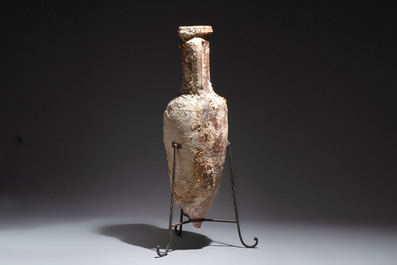 A Roman pottery fish oil or wine transport amphora with marine encrustation, South of Spain, 1st C. B.C./1st C.