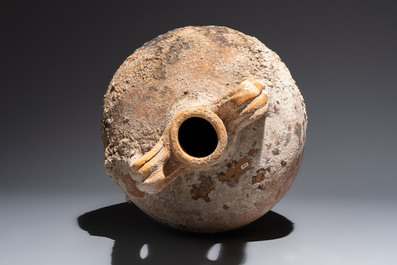 A Roman pottery wine transport amphora with marine encrustation, Northern Adriatic region, 1st C. B.C./3rd C.