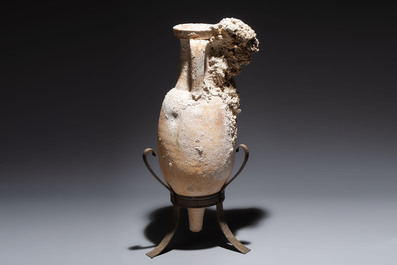 A Roman pottery fish oil or wine transport amphora with marine encrustation, South of Spain, 1st C. B.C./1st C.