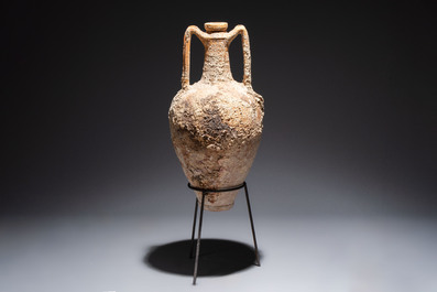 A Roman pottery wine transport amphora with marine encrustation, Northern Adriatic region, 1st C. B.C./3rd C.