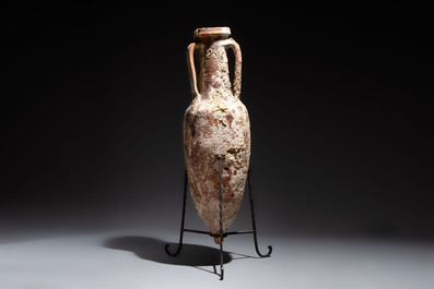 A Roman pottery fish oil or wine transport amphora with marine encrustation, South of Spain, 1st C. B.C./1st C.