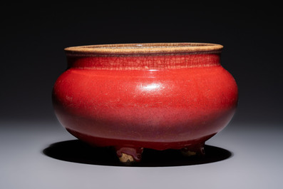 A Chinese langyao-style tripod censer, 18/19th C.