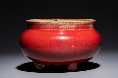A Chinese langyao-style tripod censer, 18/19th C.