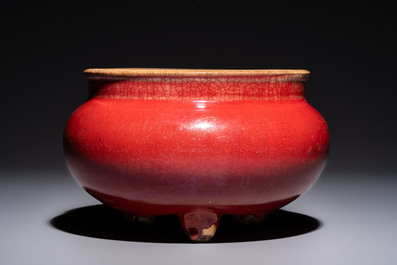 A Chinese langyao-style tripod censer, 18/19th C.