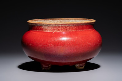 A Chinese langyao-style tripod censer, 18/19th C.