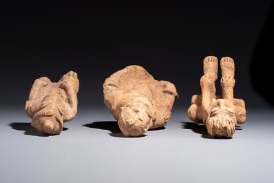 Three fine terracotta 'Komaland' figures, Ghana, 13/16th C.