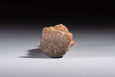 An Egyptian red-brown clay Ushabti, probably Romano-Egyptian, 1st C. AD