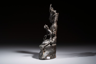 A Chinese bronze figure of Bodhisattva, Ming