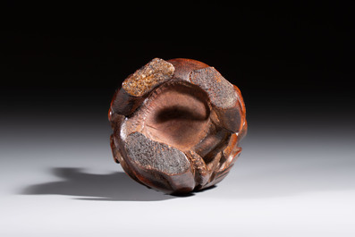 A small Chinese carved bamboo group of 'Liuhai', 19th C.