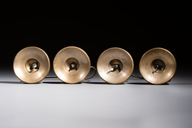 A varied collection of 14 Tibetan ritual utensils, 19/20th C.