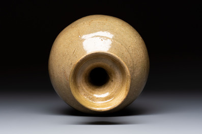 A Korean celadon-glazed sake bottle, Goryeo, 11th C.