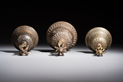 A varied collection of 14 Tibetan ritual utensils, 19/20th C.