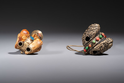 A varied collection of seven Tibetan ritual utensils, 19/20th C.