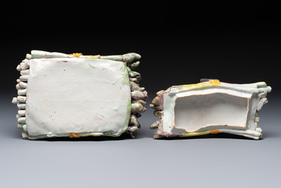 A large polychrome faience 'Asparagus' tureen and cover, East France or Germany, 18th C.