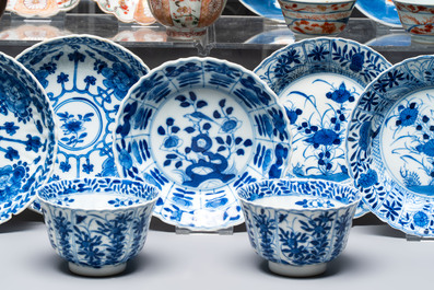 34 Chinese famille rose, verte, Imari-style and blue and white wares, Kangxi and later