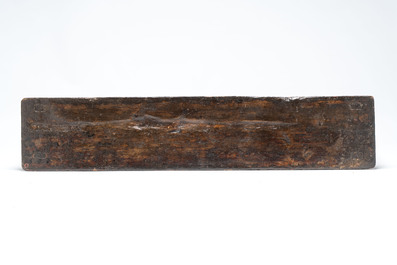 A Tibetan finely painted polychrome wooden altar table, 18/19th C.