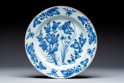 Two Chinese blue and white dishes, Kangxi/Yongzheng