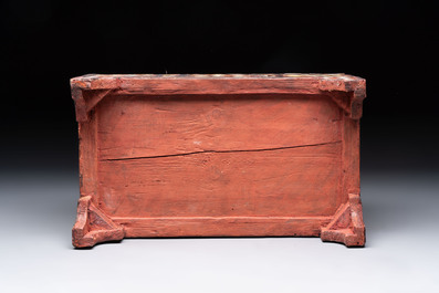 An Ottoman mother-of-pearl and tortoiseshell-inlaid casket, 19th C.