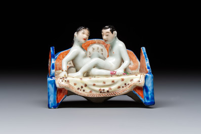 A Chinese famille rose 'Erotic' group, Republic
