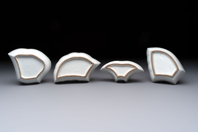 A rare Chinese famille rose turquoise-ground nine-piece 'butterfly' sweetmeat set with immortals, Guangxu mark and of the period
