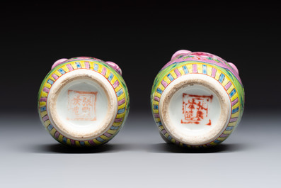 A group of 10 Chinese famille rose wares for the Straits or Peranakan market, various marks, 19/20th C.