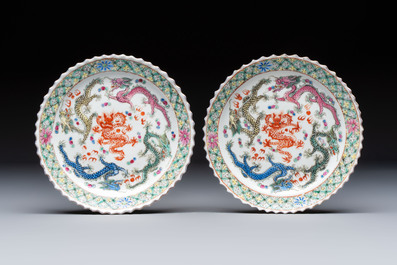 A group of 10 Chinese famille rose wares for the Straits or Peranakan market, various marks, 19/20th C.