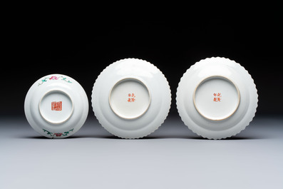 A group of 10 Chinese famille rose wares for the Straits or Peranakan market, various marks, 19/20th C.