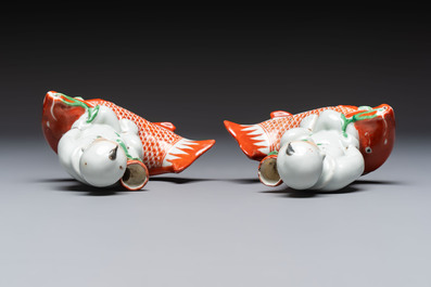 Five Chinese polychrome-decorated figures and groups, 20th C.
