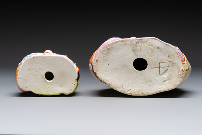 Five Chinese polychrome-decorated figures and groups, 20th C.
