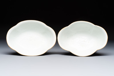 Eight Chinese famille rose and verte wares, 19/20th C.