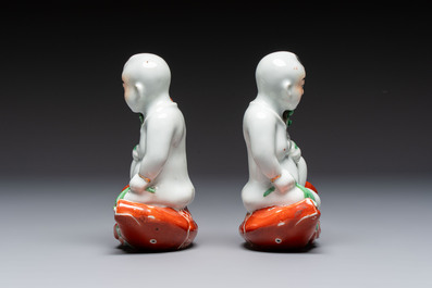 Five Chinese polychrome-decorated figures and groups, 20th C.