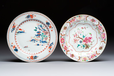 15 Chinese famille rose and Imari-style wares, Kangxi/Qianlong
