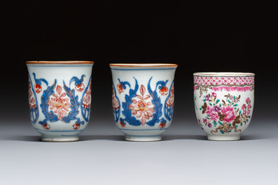 15 Chinese famille rose and Imari-style wares, Kangxi/Qianlong