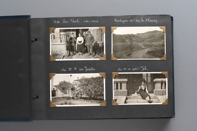 Two albums with travel photographs, postcards, and documentation of a Belgian family travelling through Europe, Asia, America, and Africa, 20th C.