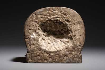 A Javanese carved stone figure of Prajnaparamita, 20th C.
