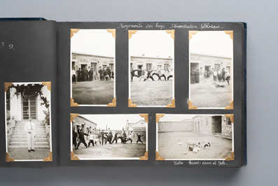 Two albums with travel photographs, postcards, and documentation of a Belgian family travelling through Europe, Asia, America, and Africa, 20th C.