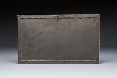 Seven frames containing 33 Chinese Canton rice paper paintings, 19th C.