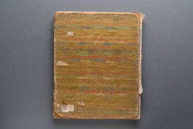 A brocade-bound album of portraits of Chinese emperors, accompanied by biographical texts, 18th C.
