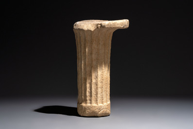 A white marble support for a labrum, Rome, probably 1st C. BC/2nd C. AD