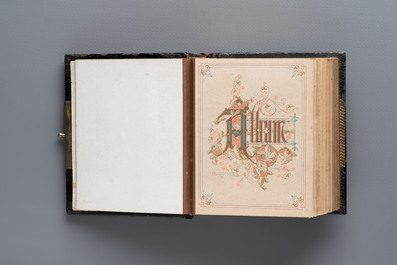 An album containing 36 Chinese Canton rice paper paintings, 19th C.