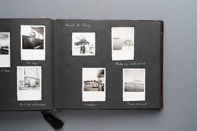 Two albums with travel photographs, postcards, and documentation of a Belgian family travelling through Europe, Asia, America, and Africa, 20th C.