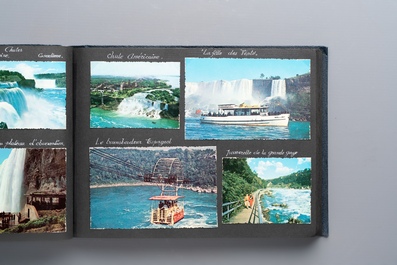 Two albums with travel photographs, postcards, and documentation of a Belgian family travelling through Europe, Asia, America, and Africa, 20th C.