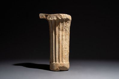 A white marble support for a labrum, Rome, probably 1st C. BC/2nd C. AD