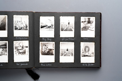 Two albums with travel photographs, postcards, and documentation of a Belgian family travelling through Europe, Asia, America, and Africa, 20th C.