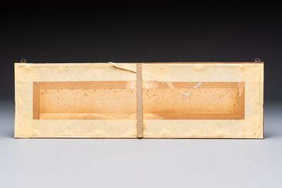 Seven frames containing 33 Chinese Canton rice paper paintings, 19th C.
