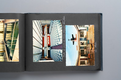 Two albums with travel photographs, postcards, and documentation of a Belgian family travelling through Europe, Asia, America, and Africa, 20th C.